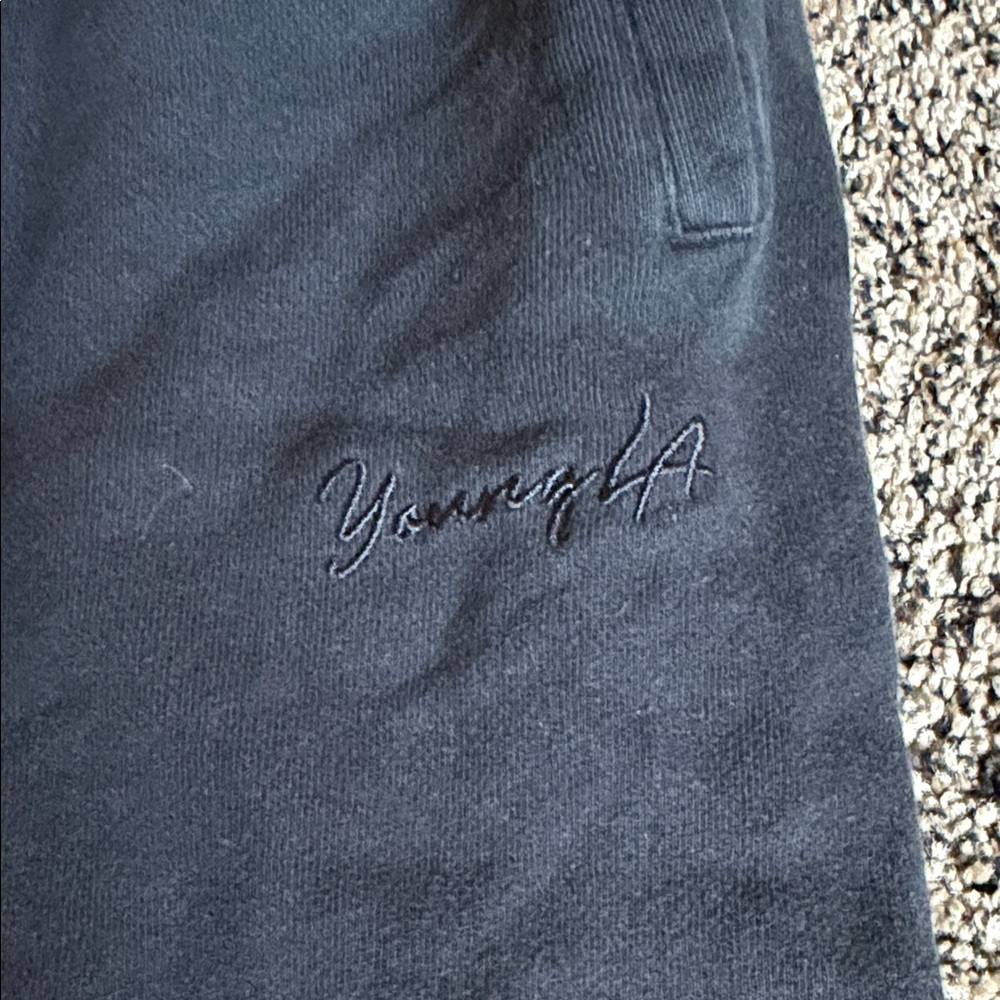 YoungLA black wide leg sweats